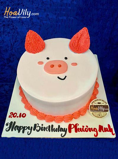 Bánh kem sinh nhật - Chú heo dễ thương