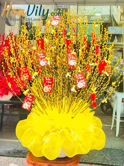 Bình hoa nụ tầm xuân - Hoa khai phú quý