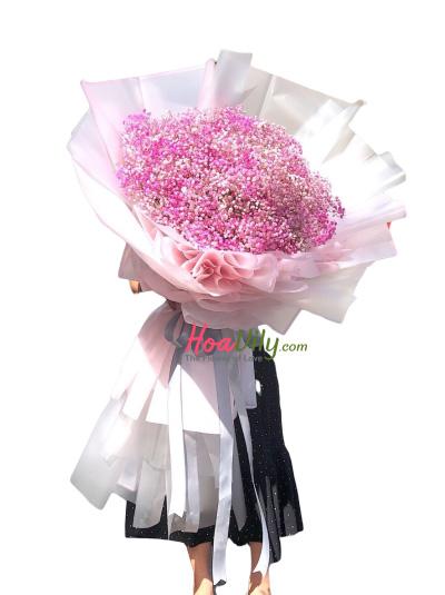 Bó hoa baby hồng - Chỉ cần em vui