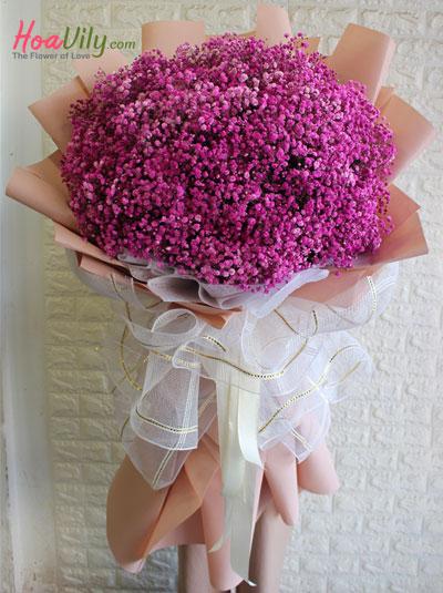 Bó hoa baby hồng đốn tim nàng