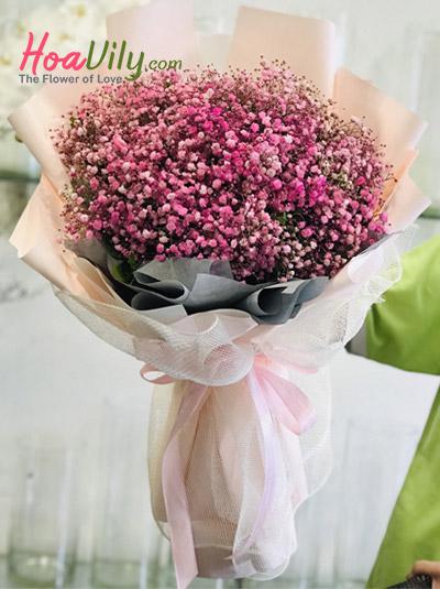 Bó hoa baby hồng - Gót hồng