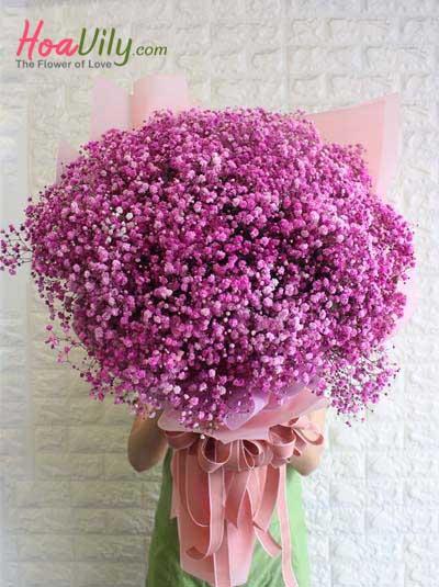Bó hoa baby hồng tuyệt đẹp