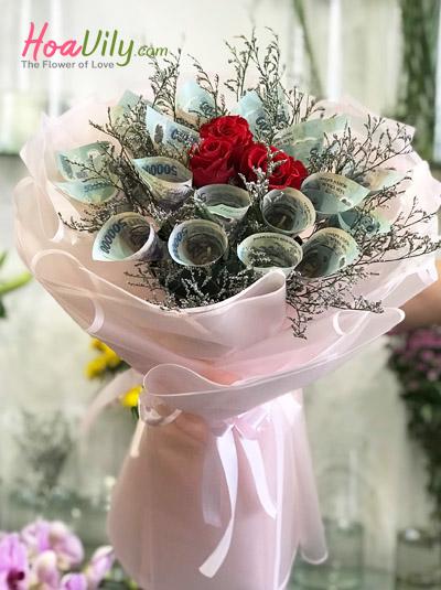 Bó hoa bằng tiền - Món quà độc đáo