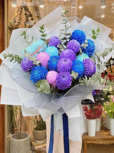 Bó hoa cúc mẫu đơn đẹp nhất