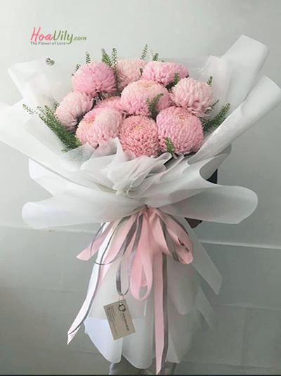 Bó hoa cúc mẫu đơn - Điều muốn nói
