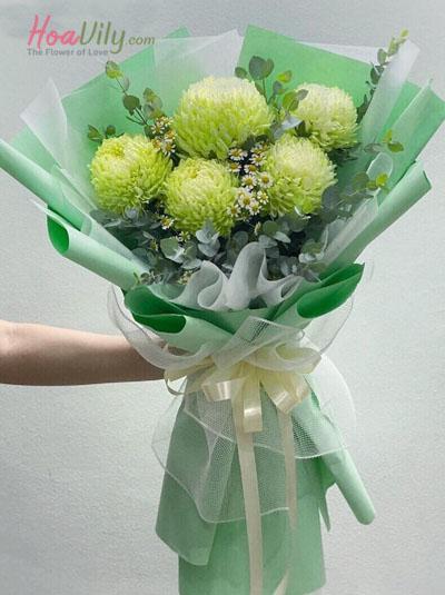 Bó hoa cúc mẫu đơn - Happy day