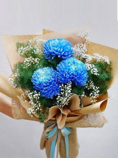 Bó hoa cúc mẫu đơn sang trọng
