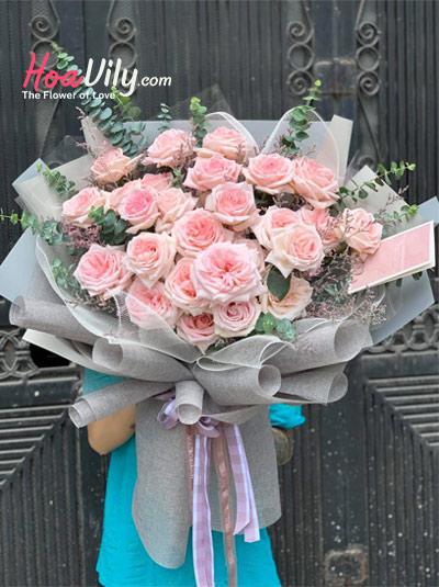 Bó hoa hồng cao cấp - Tuổi hồng