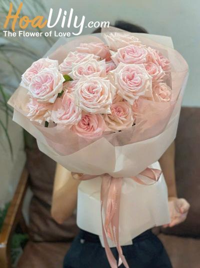 Bó hoa hồng đẹp - Một chút đáng yêu