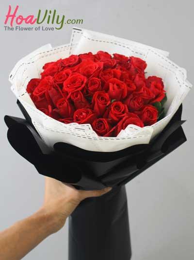 Bó hoa hồng đỏ chúc mừng sinh nhật