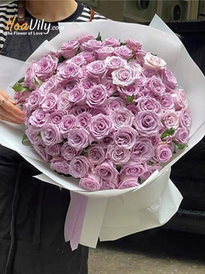 Bó hoa hồng tím - Lời hứa tình yêu