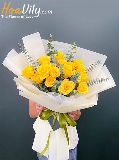 Bó hoa hồng vàng - Tình yêu màu nắng