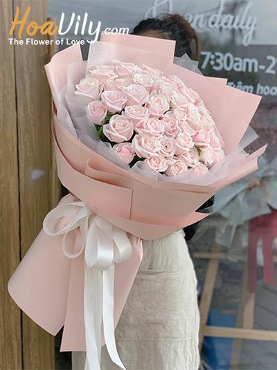 Bó hoa hồng xinh - Vẻ đẹp ngọt ngào