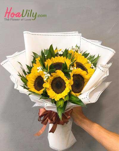 Bó hoa hướng dương tặng bạn