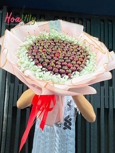 Bó hoa trái cây cherry - Sweet baby
