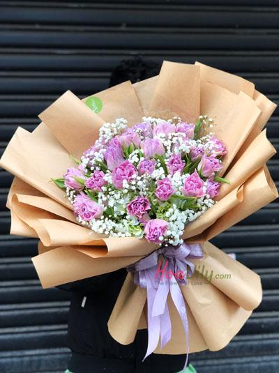 Bó hoa tulip tím - Tình thủy chung