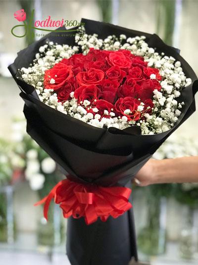 Bó hồng đỏ tuyệt đẹp