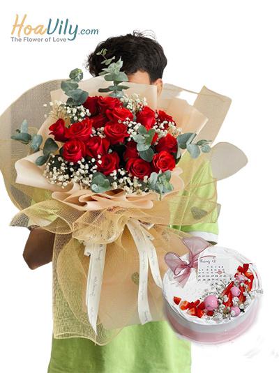 Combo hoa và bánh kem - Giai điệu tình yêu