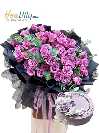 Combo hoa và bánh kem - Mãi mãi bền lâu