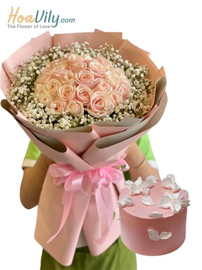 Combo hoa và bánh kem - Vị ngọt đầu môi