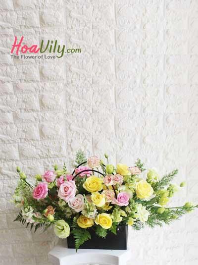 Giỏ hoa chúc mừng - Điều hạnh phúc