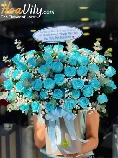 Hộp hoa chúc mừng - Hạnh phúc rực rỡ