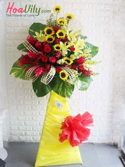 Kệ hoa chúc mừng - May mắn-hoavily