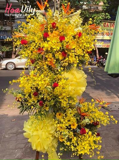 Kệ Hoa Khai Trương - Rực Rỡ Sắc Vàng