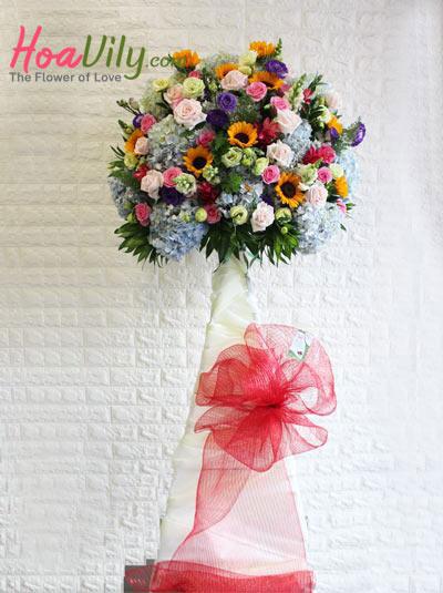 Kệ hoa khai trương tài lộc