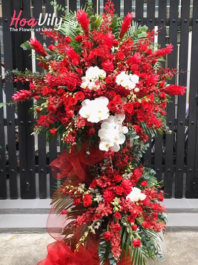 Kệ hoa khai trương - Tươi hồng