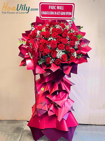 Kệ hoa khai trương - Vạn sự phát tài