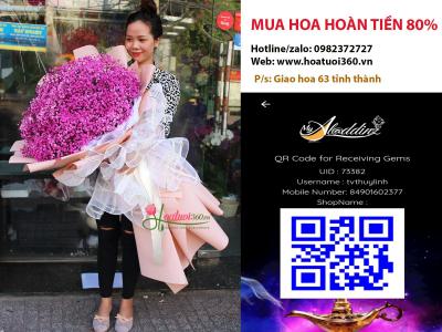 Shop bán hoa tươi hoàn tiền 80% giá trị đơn hàng