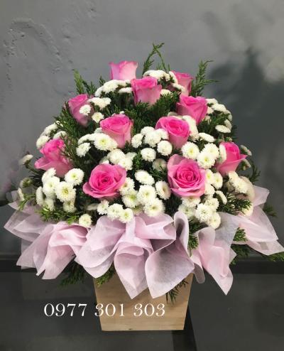 Hộp hoa Điều ngọt ngào dành cho em