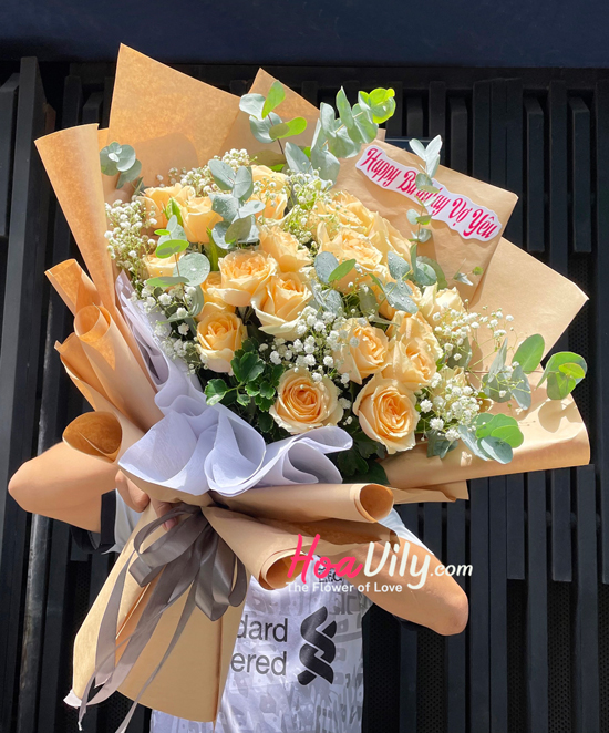 Bó hoa hồng sinh nhật - Độc đáo