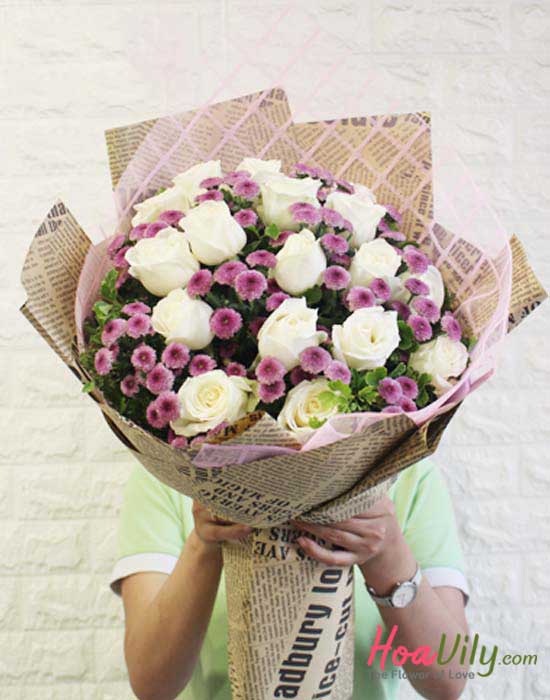 Bó hoa - Nụ cười duyên dáng - Hoavily