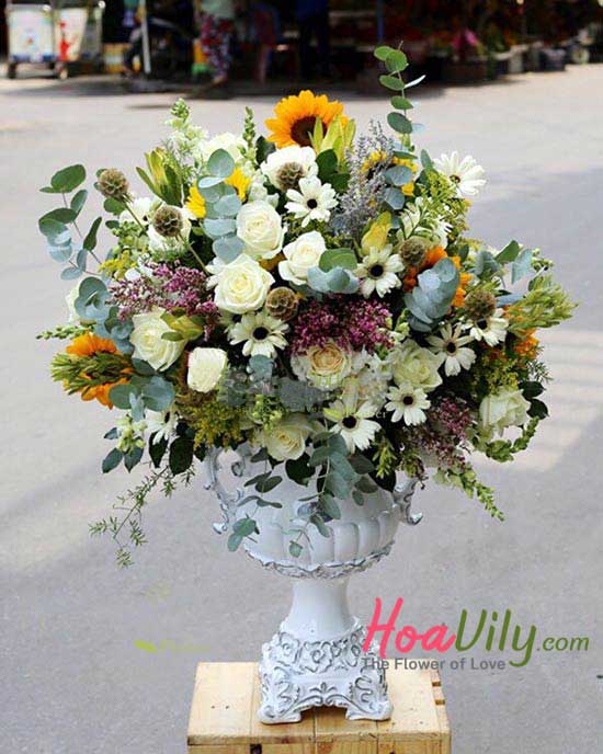 Bình hoa chúc mừng - Thanh tao - Hoavily