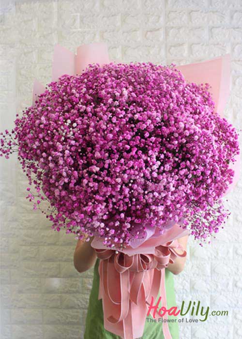 Bó hoa baby hồng tuyệt đẹp - Hoavily