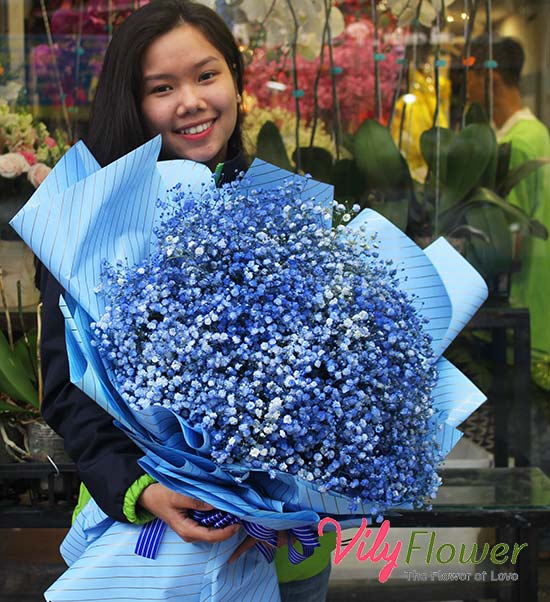 Bó hoa baby xanh đẹp nhất tại Hoa vily