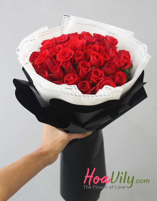Bó hoa hồng đỏ chúc mừng sinh nhật - Hoavily
