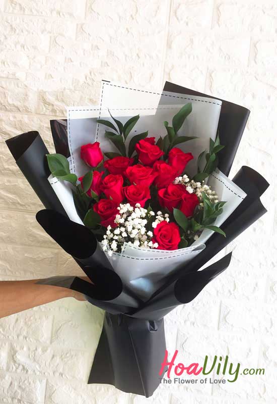 Bó hoa hồng tặng sinh nhật - hoavily