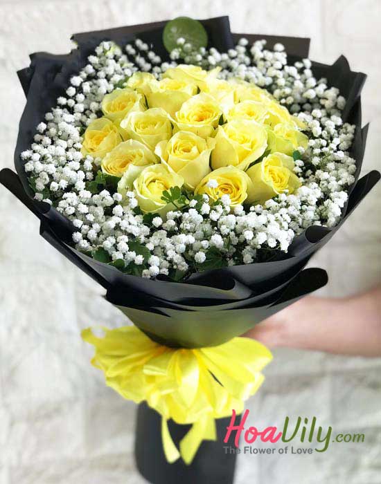 Bó hoa hồng vàng - Tình yêu nồng cháy - Hoavily