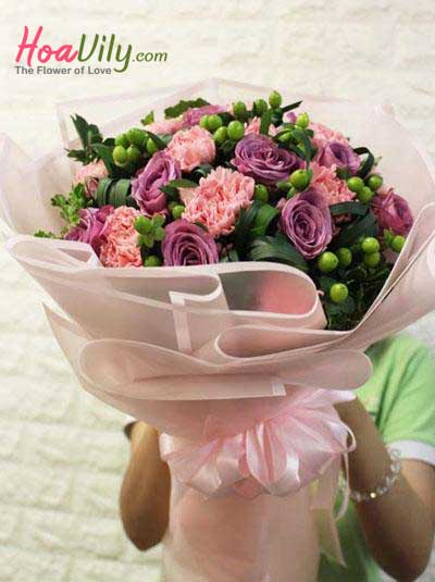 Bó hoa sinh nhật dịu ngọt-hoavily