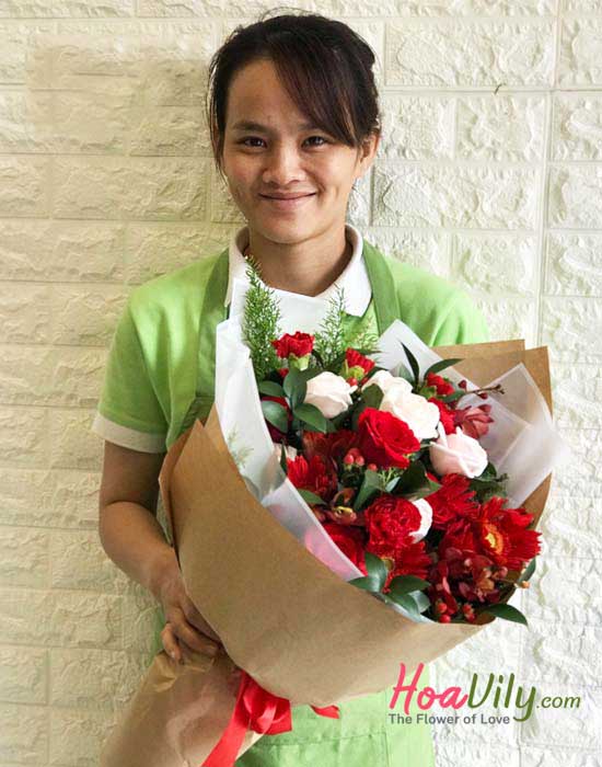 Bó hoa- sự phối hợp tinh tế - Hoavily