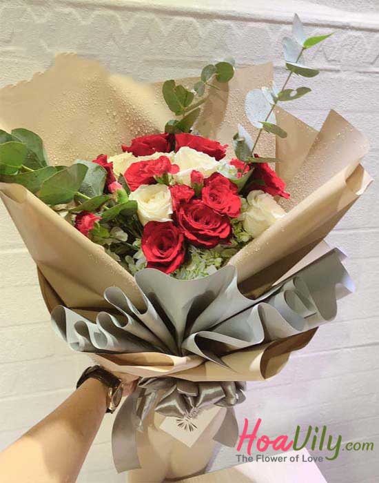 Bó hoa tươi đẹp - Trái thơm tình yêu - Hoavily
