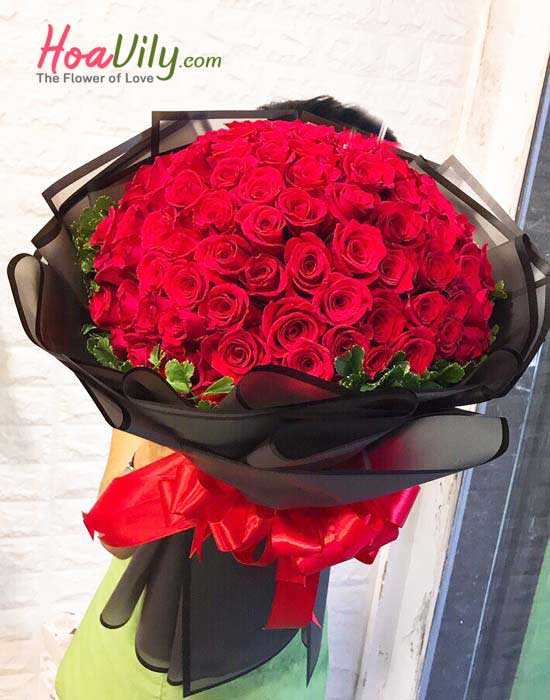 Bó hồng đỏ 99 bông cực đẹp - Hoavily