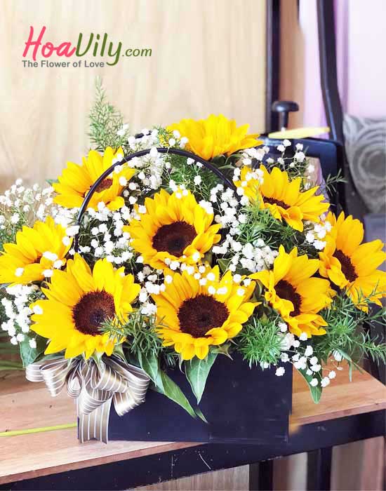 Giỏ hướng dương đáng yêu - Hoavily