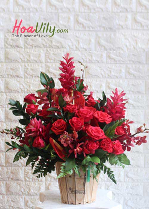 Hộp hoa chúc mừng - Niềm vui - HoaVily