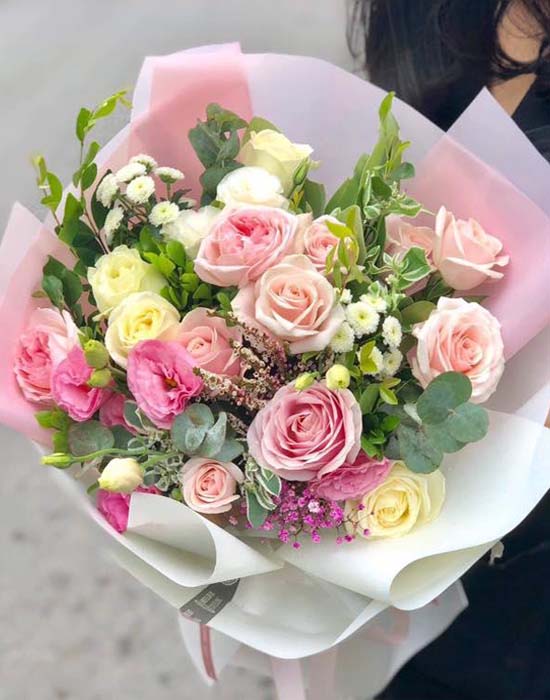 Bó hoa lời tỏ tình dễ thương