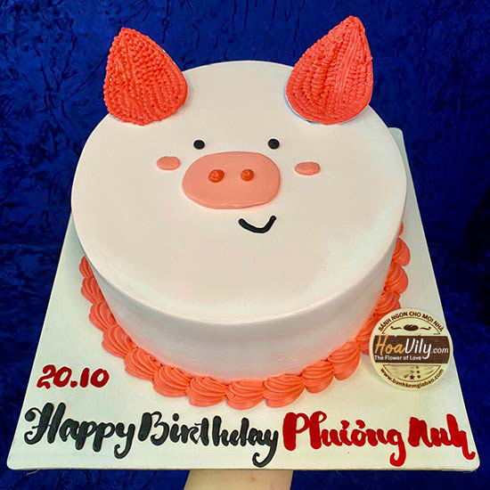 Bánh kem sinh nhật - Chú heo dễ thương