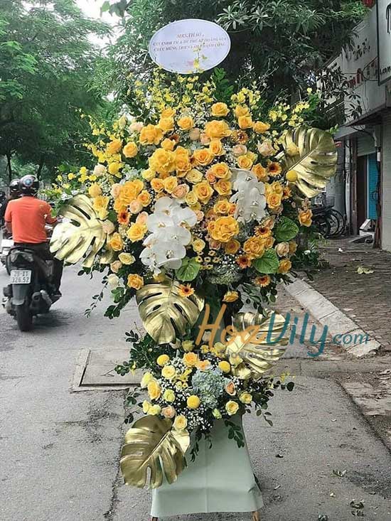 kệ hoa khai trương huy hoàng sang trọng cực đẹp